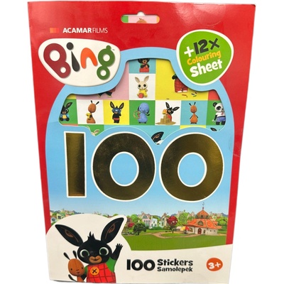 100 samolepek s omalovánkovými listy Bing