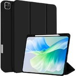 4smarts Folio Basic Case - полиуретанов калъф с поставка и отделение за Apple Pencil за iPad Pro 13 (2024) (черен)