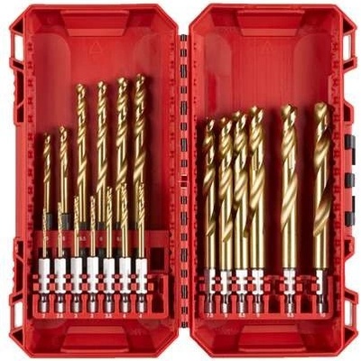 Milwaukee 4932493866 Vrtáky HSS-G do kovu pr. 2 ÷ 10 mm Red Hex Shockwave TiN (Sada 19 ks)