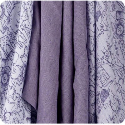 XKKO BMB Bambusová plienka Safari Lavender Aura MIX 70x70 3 ks