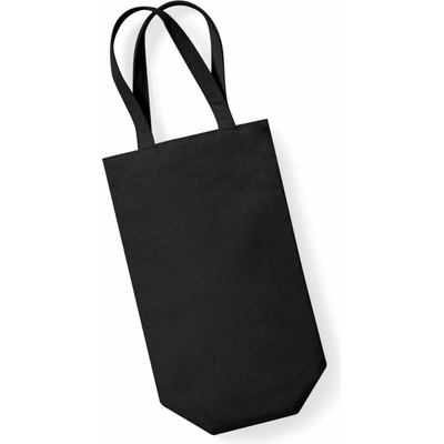 Westford Mill Bavlnená taška na fľašu WM620 Black 8x27x8 cm