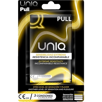 Uniq - pull latex free condoms with strips 3 units