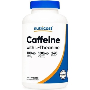 Nutricost Caffeine + L-Theanine, 240 капсули, Nutricost (67193 (342101) NC)