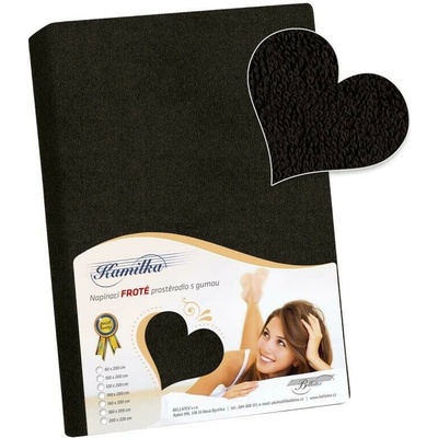 Bellatex Froté prestieradlo Kamilka čierna 160x200