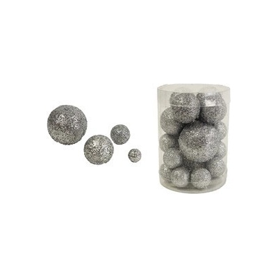 Koule stříbrné 28 ks X1643 ST
