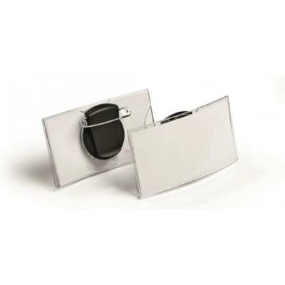 Visačka oblá akrylová DURABLE 75x40mm 25ks