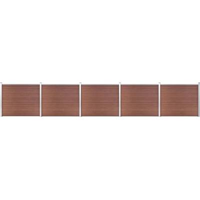 WPC plotový set, 872 x 146 cm, hnědý