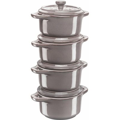 Staub Zapekacia misa 10cm sada 4 kusov sivá keramika