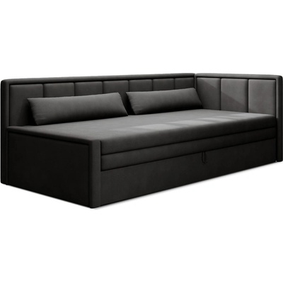 Eltap Тъмносив шенилов разтегателен диван с място за съхранение 214 cm Fulgeo - ELTAP (SO-FUL-RT-04PO-10PO)