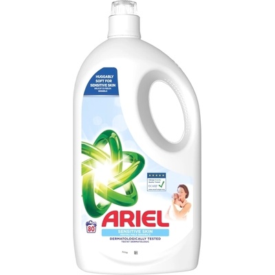 Ariel Sensitive Skin, течен перилен препарат, 80 пранета, 3.6 л (8700216729147)