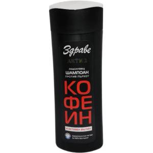  ЗДРАВЕ шампоан за коса, Кофеин, Подсилващ, Против пърхот, 200мл