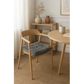 Takoy HT-00229 Podsedák King s tmavosivou umelou kožušinou 40 x 40 x 6 cm