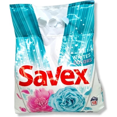 Savex прах за пране, 1, 80кг, 18 пранета, Whites & Colors