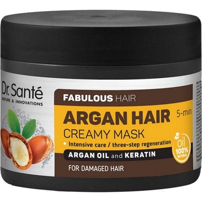 Dr. Santé Arganový olej a keratín krémová maska pre poškodené vlasy 300 ml