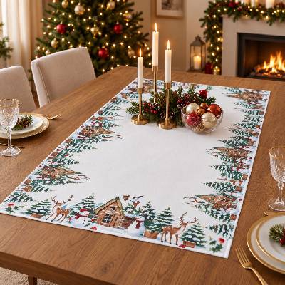 Decora Vánoční běhoun Christmas WOOD 60x120 cm