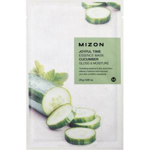 Mizon Joyful Time Essence Mask Cucumber, листова маска за лице с екстракт от краставица (8809479166437)