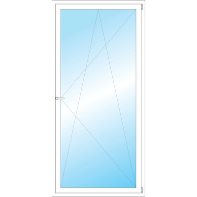 OKNA HNED Plastové okno 100x210 cm bílé otevíravé a sklopné pravé
