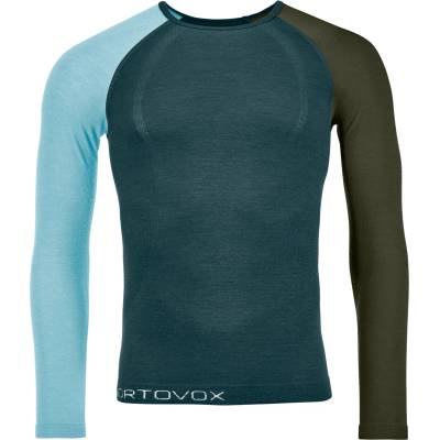 Ortovox Мъжко мериносово термобельо Ortovox 120 Comp Light Long Sleeve Merino base layer - Dark Arctic Grey (015-0902-0711)