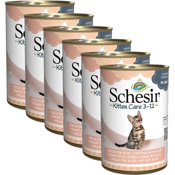 Schesir kitten пиле с алое вера в желе 6 x 140 г