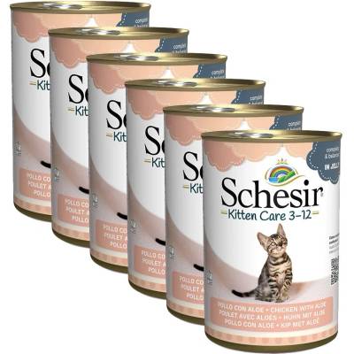 Schesir kitten пиле с алое вера в желе 6 x 140 г