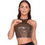 LateX Latex High-neck Top 2901412 Transparent Smoky Grey XXL