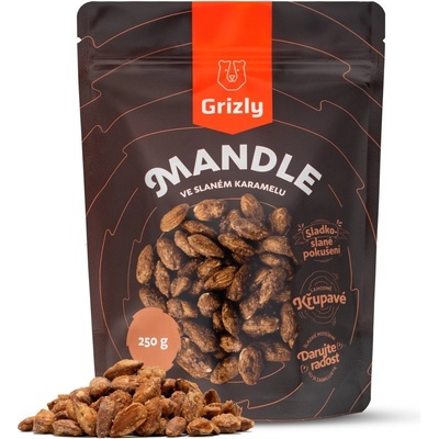 Grizly Mandle v slanom karamele 250 g