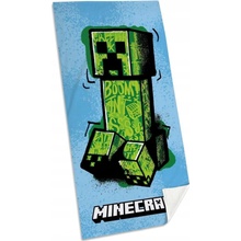 CurePink Osuška Minecraft Creeper 70 x 140 cm