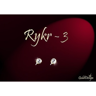 Gold Design Rykr 3 náušnice zlacené GD819