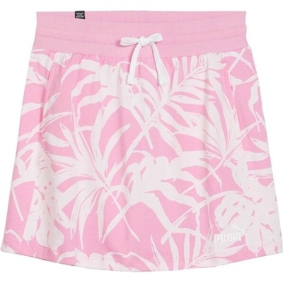 Puma Essentials + Palm Resort Aop Skirt dámská sukně růžová