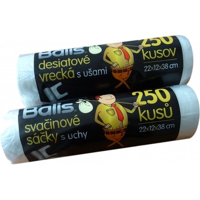 Balis Mikrotenové svačinové sáčky s uchy 22x12x47cm 200ks