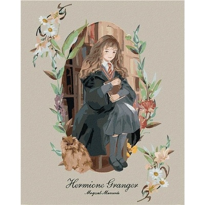 zuty Malování Podle Čísel Hermiona A Křivonožka V Knihovně Harry Potter 40 x 50 Cm Plátno Rám