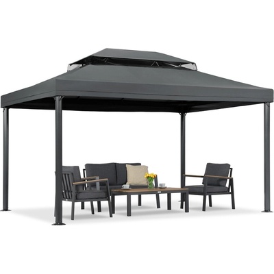Garden Point záhradný pavilón Valencia 3x4 m Antracit