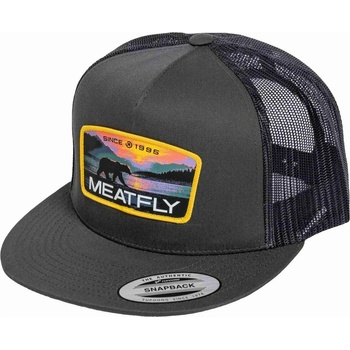 Meatfly шапка с равна козирка Thunderbolt Trucker Yellow Alaska / Charcoal | Сива | Meatfly | Siv | МЪЖЕ | ONE SIZE