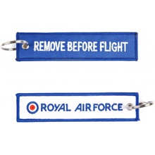 Přívěsek na klíče Fostex Garments Remove Before Flight RAF modrý