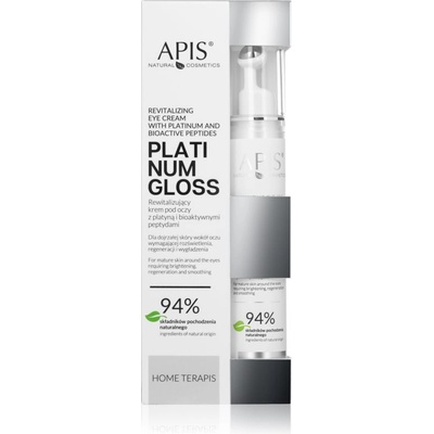Apis Natural Cosmetics Platinum Gloss ревитализиращ нощен крем против отоци и тъмни кръгове 10ml