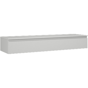 Mexen Rivel шкаф за баня под мивка 160 см с плот, 1 чекмедже, оребрен, сив мат (91A20-16023-1-BFC62)