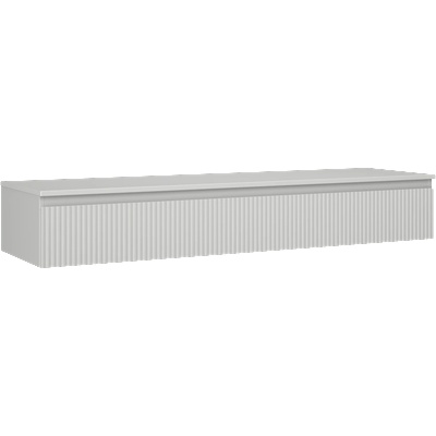 Mexen Rivel шкаф за баня под мивка 160 см с плот, 1 чекмедже, оребрен, сив мат (91A20-16023-1-BFC62)