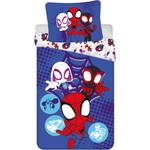 Jerry Fabrics Синьо единично памучно детско спално бельо 140x200 cm Spidey - Jerry Fabrics (24BS113)