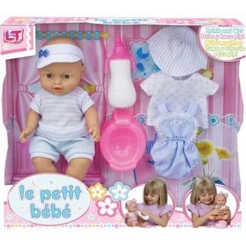 LOKO Toys Le Petit Bebe пишкаща кукла с дрехи гърне и шише (98412)