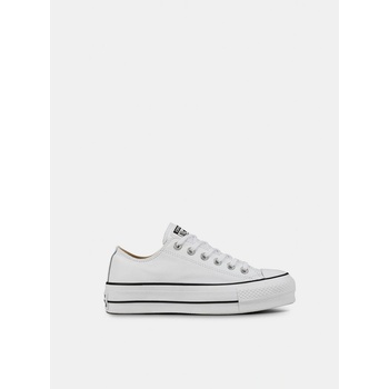 Converse dámské kožené tenisky na platformě bílé