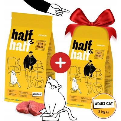 Half&Half Cat Adult hovädzie 2 kg
