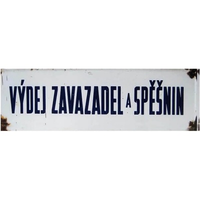Výdej zavazadel a spěšnin - ceduľa 30cm x 10cm Plechová tabuľa