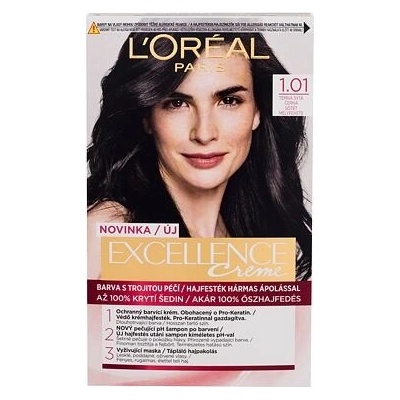 L’Oréal Excellence Creme barva na vlasy 1.01 Deep Black