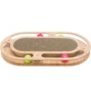 Hračky pro kočky Trixie Škrábací karton v dřevěném rámu s catnipem a hračkami 45 x 4 x 25 cm