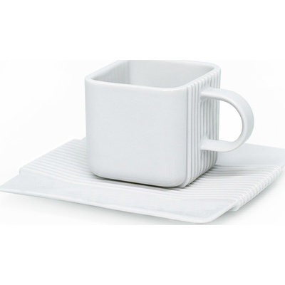 Ćmielów Design Studio Чаша за кафе и чай System с чинийка бяла (8002970A2CDC1)