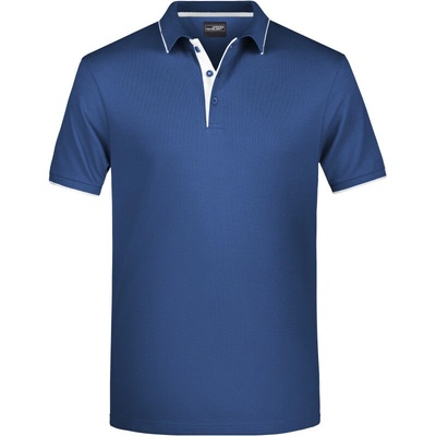 James & Nicholson polokošile JN 728 s kontrastní légou krátký rukáv pánská Navy/ bílá