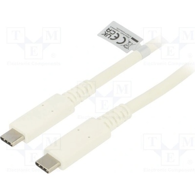 Logilink CU0180 USB 40, USB C vidlice,z obou stran, 0,8m, bílý