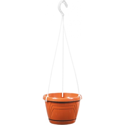 Nohel Garden květináč závěsný LOGATO s podmiskou plast terakota 25x17 cm
