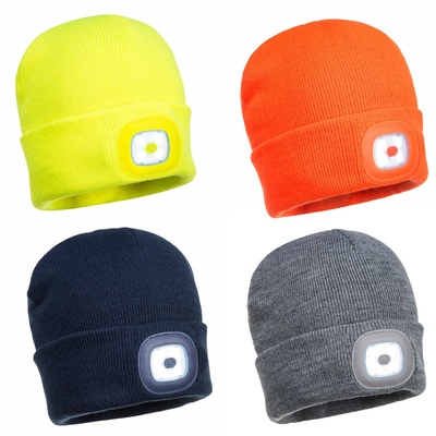 PORTWEST Зимна шапка с две led светлини - видимост 360° (b028)