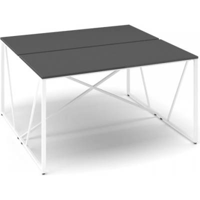 Lenza Psací stůl ProX 138 x 137 cm černý grafit/bílý